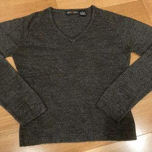 Jamie Scott Gray V-Neck Sweater - Size S